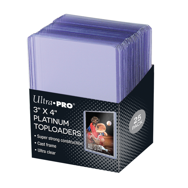 Ultra PRO Platinum Toploaders 3x4 35pt, 25 Count – pack front