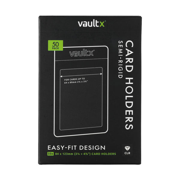 Vault X Semi-Rigid Card Holders 81 x 108 mm, 50 Count – box front