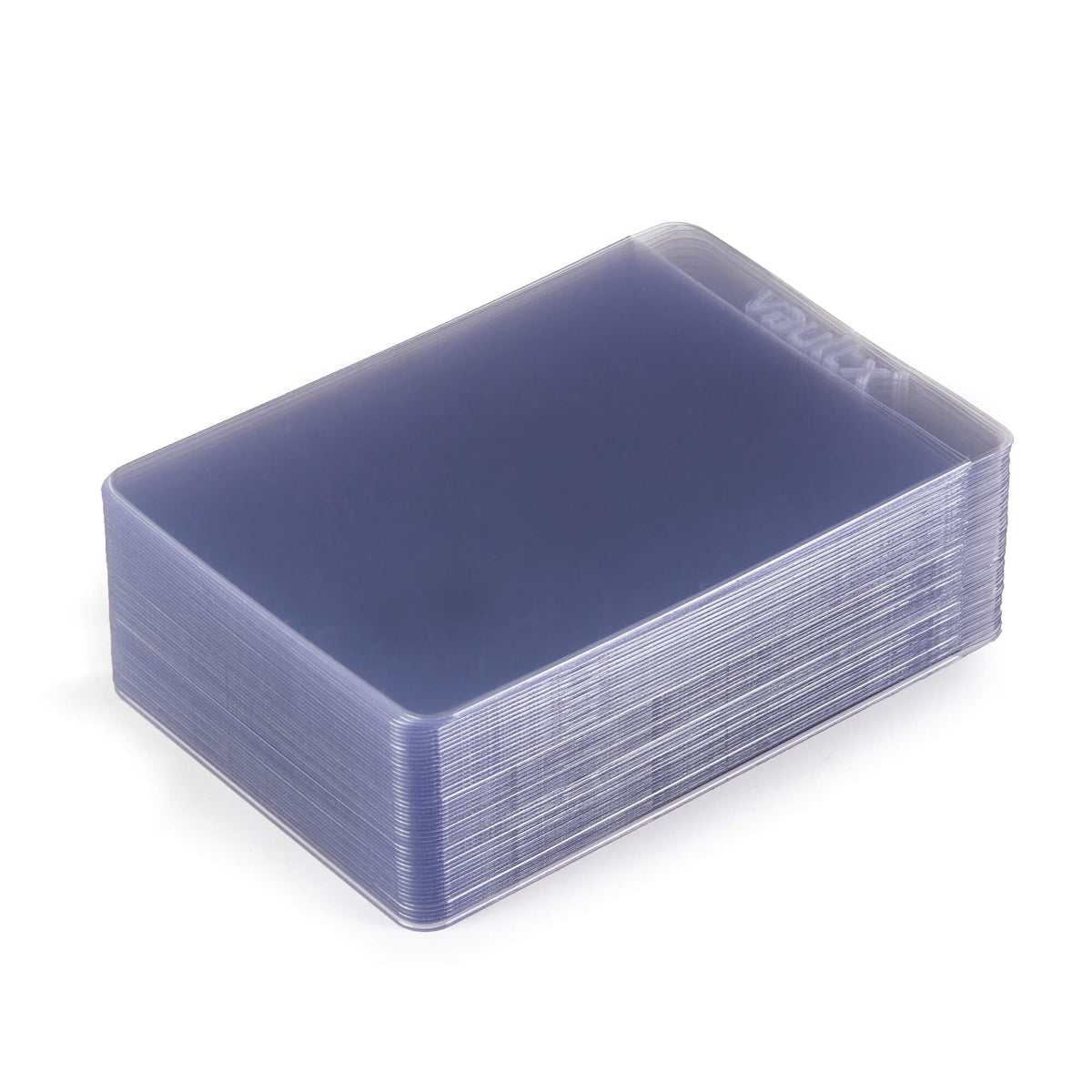 Vault X Semi-Rigid Card Holders 81 x 108 mm, 50 Count – stack of holders