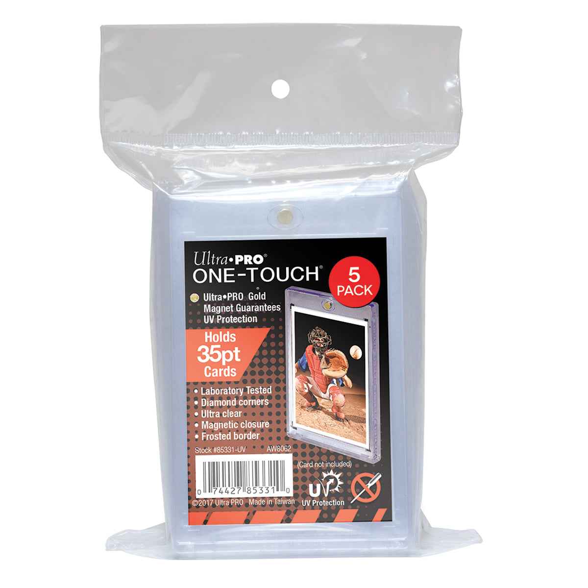 Ultra PRO One-Touch Magnetic Card Holders 35pt UV, 5 Count – 5-pack front