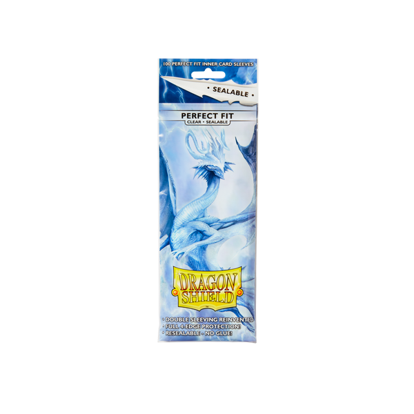 Dragon Shield Perfect Fit Sealable Inner Sleeves, Clear – pack front