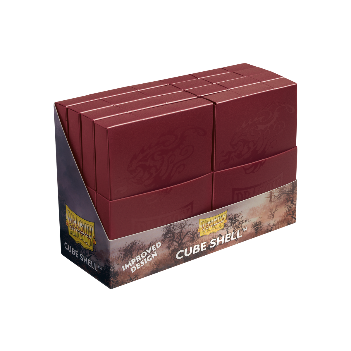 Dragon Shield Cube Shell Blood Red 8 Pack – 8 pack display