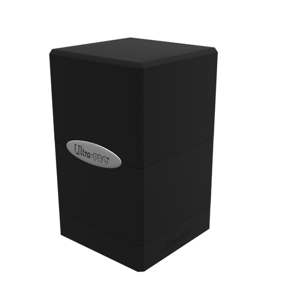 Ultra PRO Classic Satin Tower Deck Box Jet Black – side
